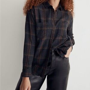 Madewell Brushed Twill Sunday Shirt in Kidwell Plaid XS